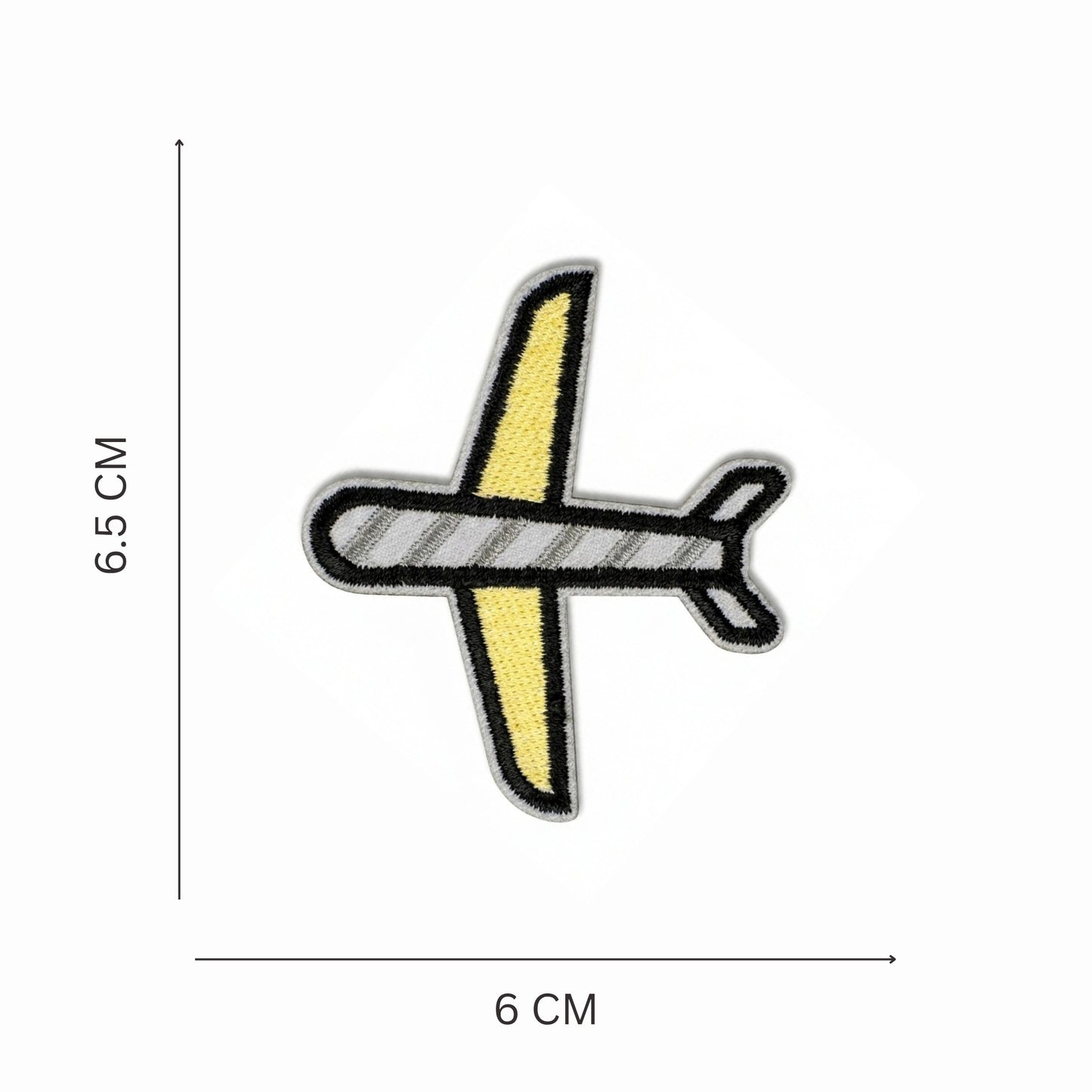 Airplane Embroidered Iron-On Patch