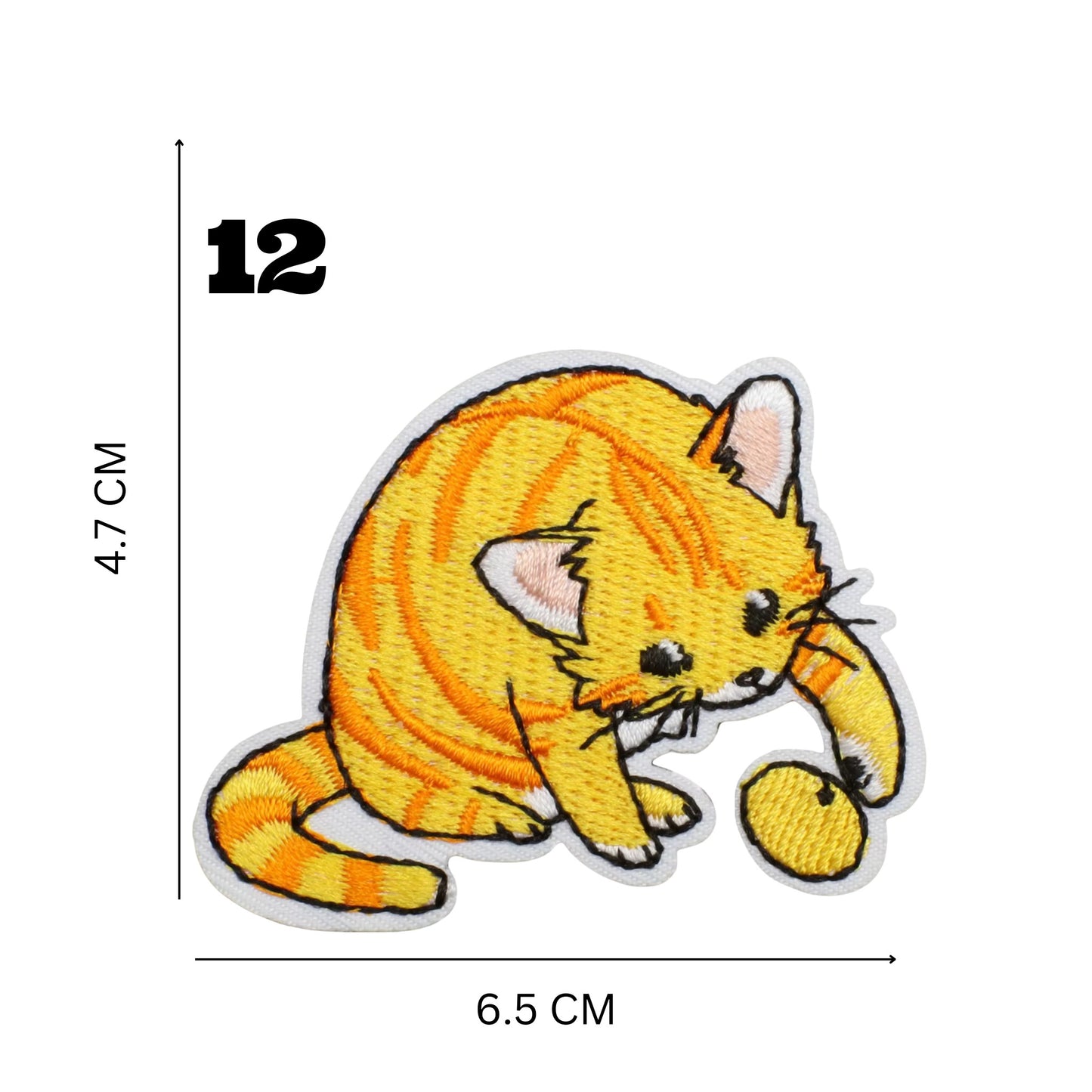 Orange Cat Lover’s Embroidered Iron-On Patch Set – 16 Adorable Designs for DIY Customization