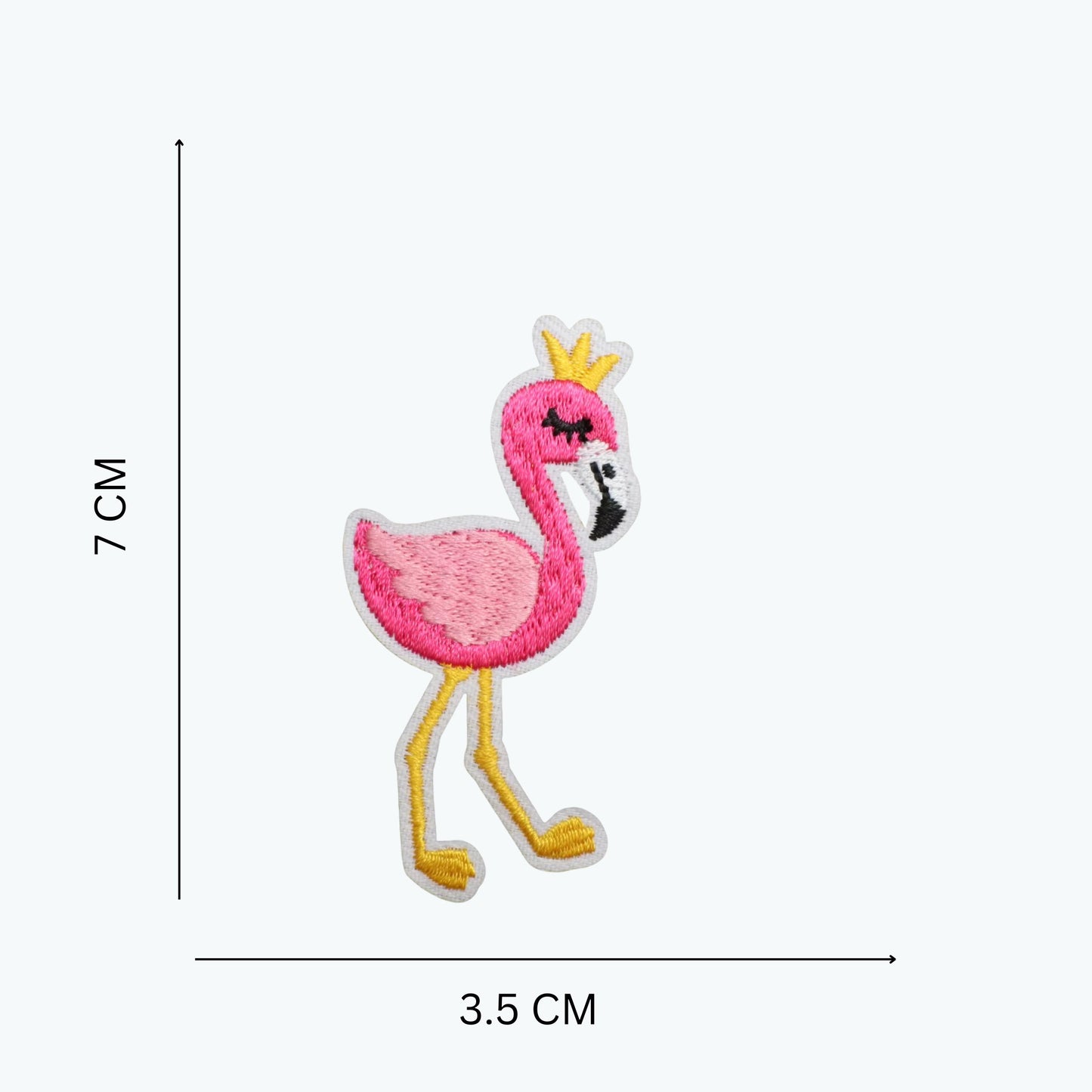 Pink Flamingo Embroidered Iron-On Patch for Clothes, Tote Bags, Caps & Shoes – DIY Fashion Accessory