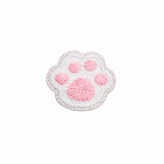 Mini Paw Print Embroidered Iron-On Patch