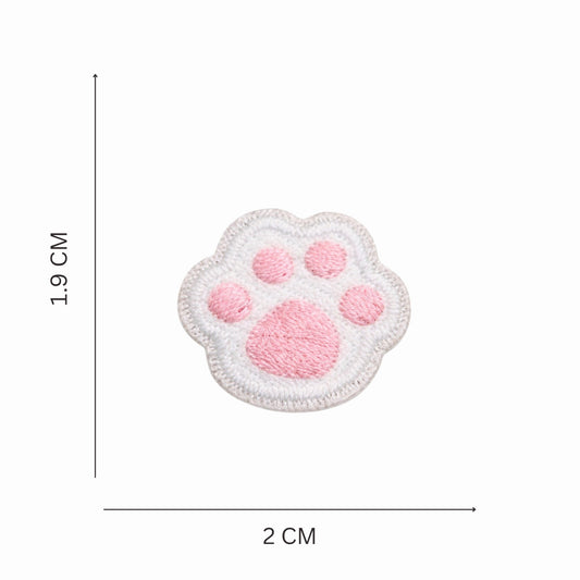 Mini Paw Print Embroidered Iron-On Patch