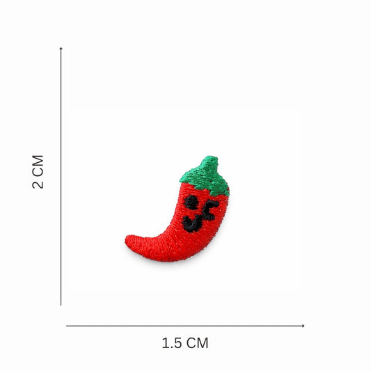 Mini Cute Chilli Embroidered Iron-On Patch