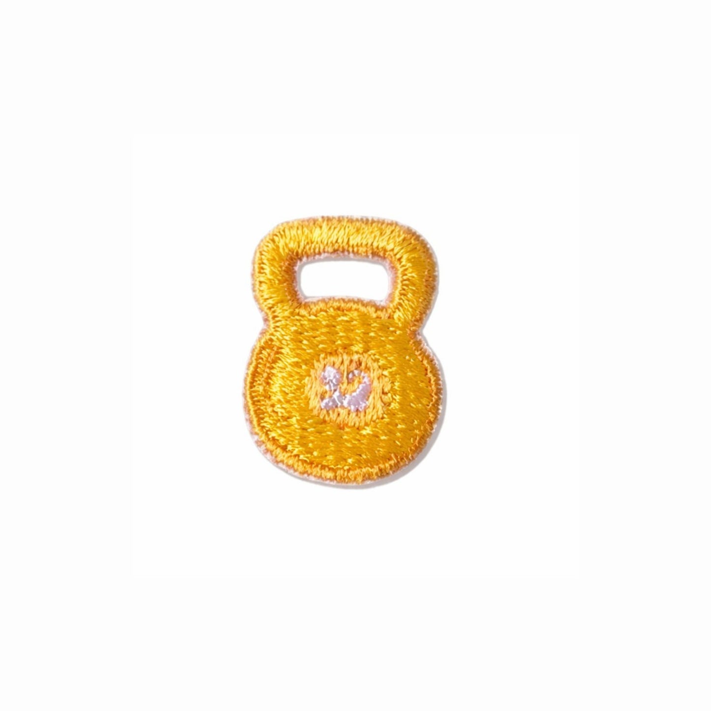 Mini Kettlebell & Dumbbell Embroidered Iron-On Patch Set of 2