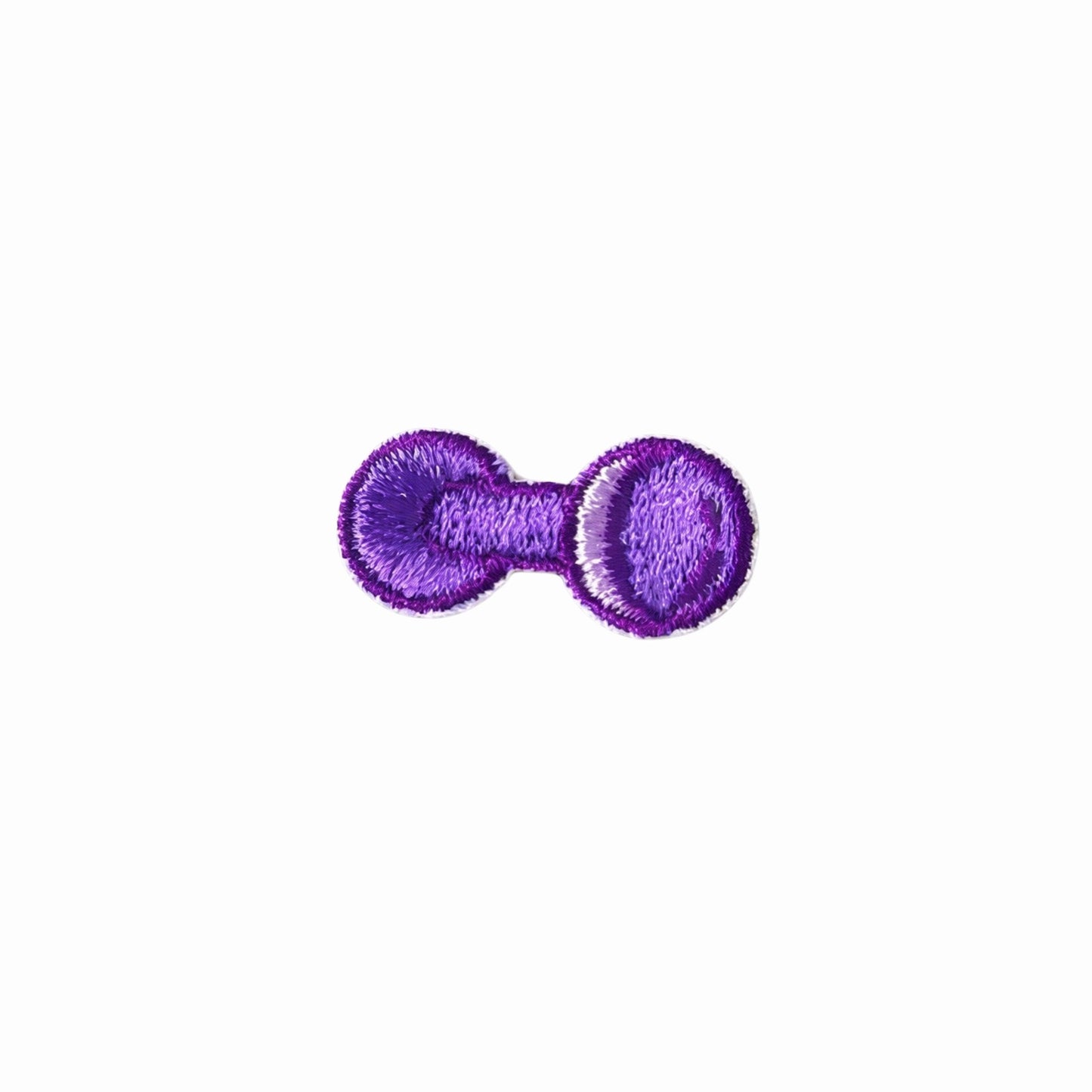 Mini Kettlebell & Dumbbell Embroidered Iron-On Patch Set of 2