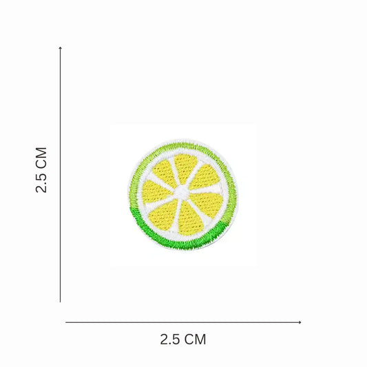 Mini Lemon Slice Embroidered Iron On Patch