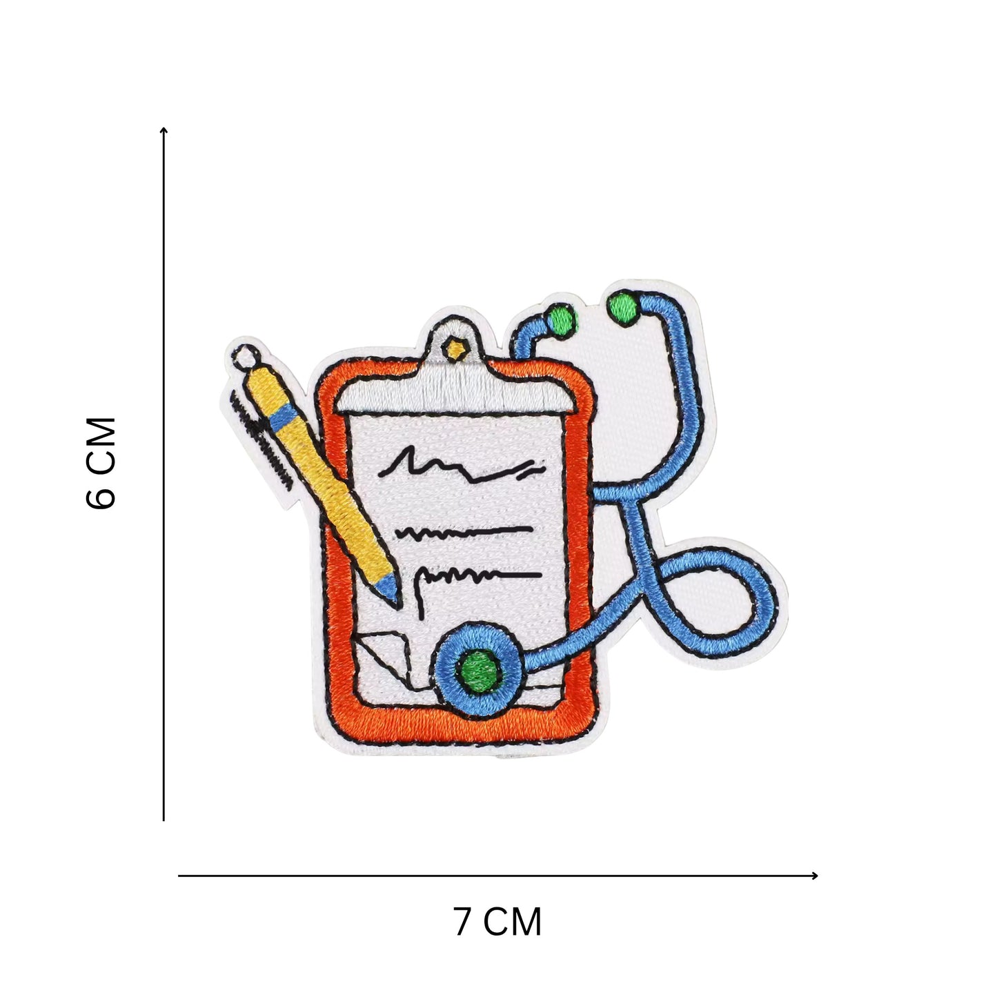 Medical Clipboard Embroidery Patch for Jackets Bags and DIY Craft Projects
