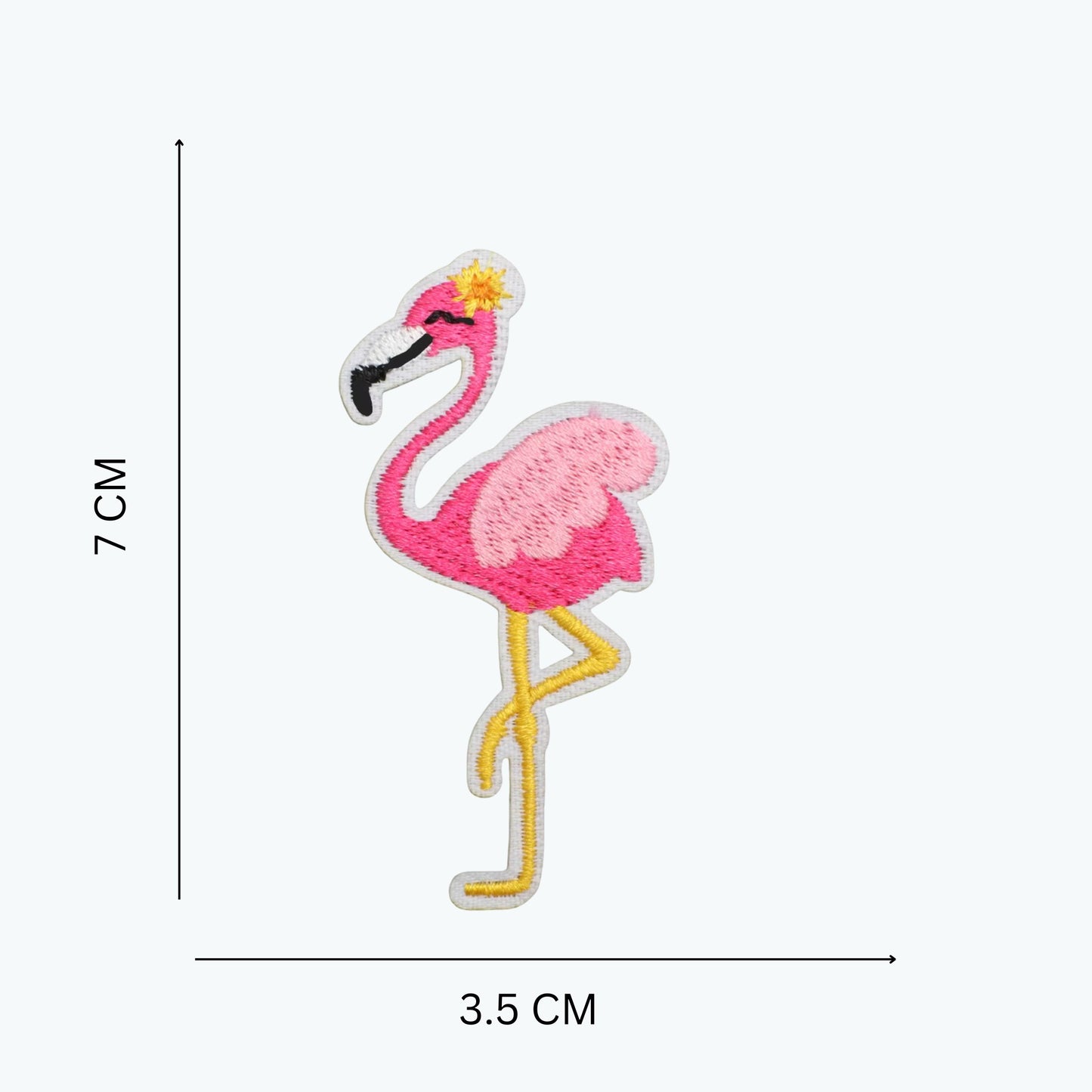 Pink Flamingo Embroidered Iron-On Patch for Clothes, Tote Bags, Caps & Shoes – DIY Fashion Accessory