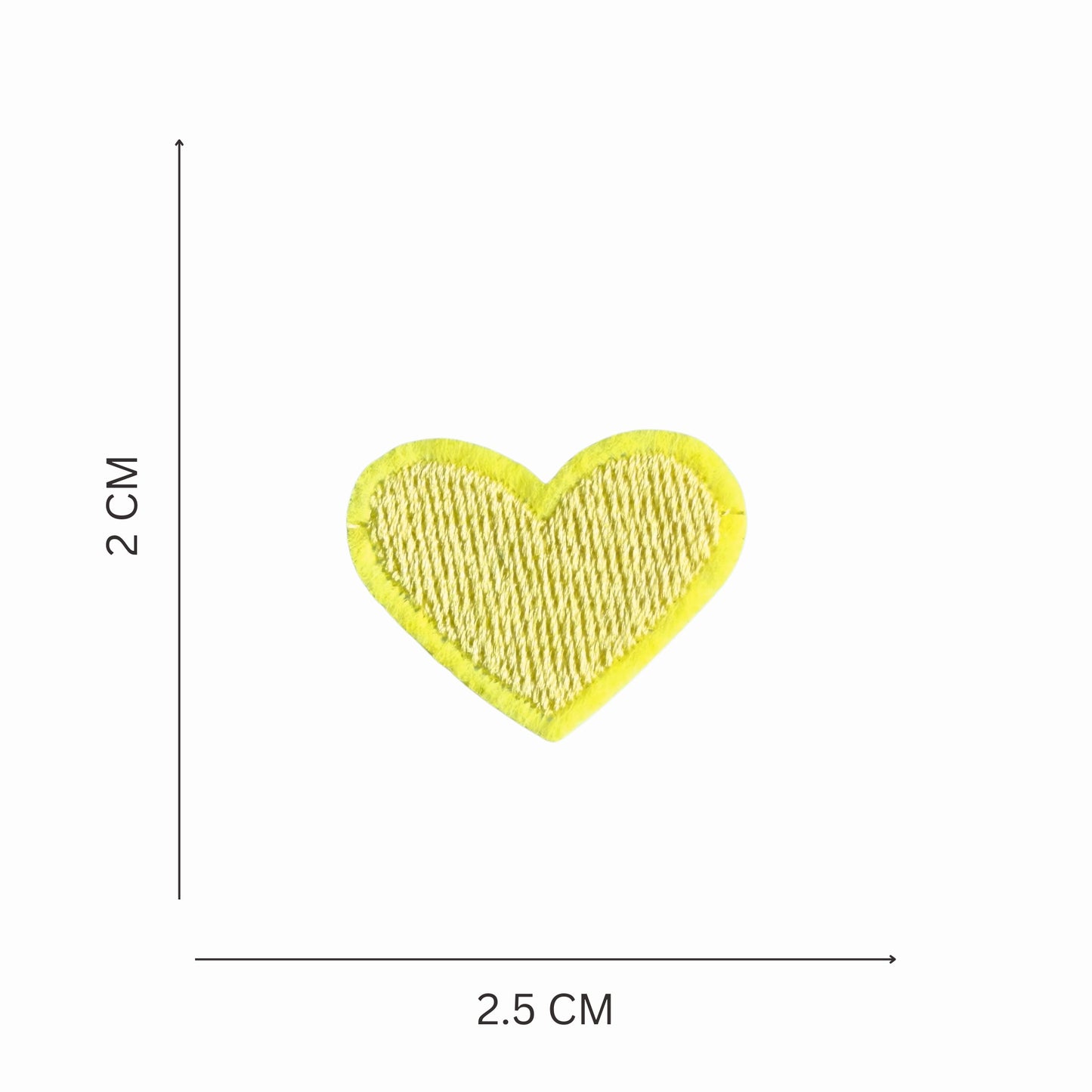 Multicolor Embroidered Heart Iron On Patch - Set of 20
