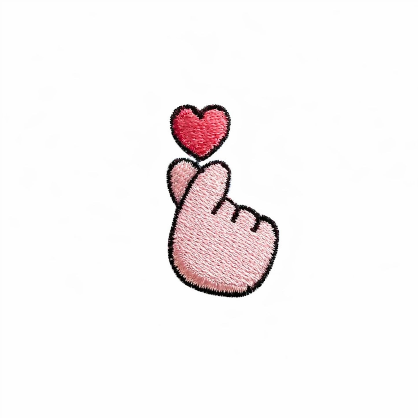 Mini K-Style Love Gesture Embroidered Iron-On Patch