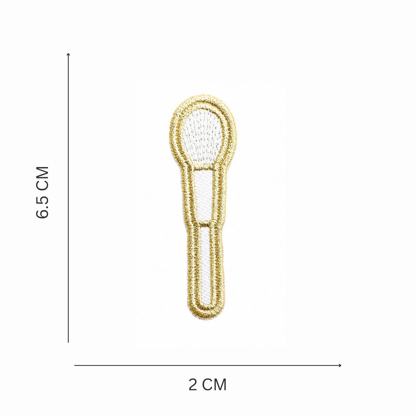 Makeup Brush Gold Embroidered Iron On Patch