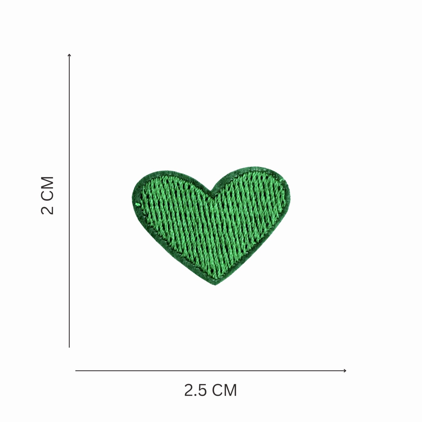Multicolor Embroidered Heart Iron On Patch - Set of 20
