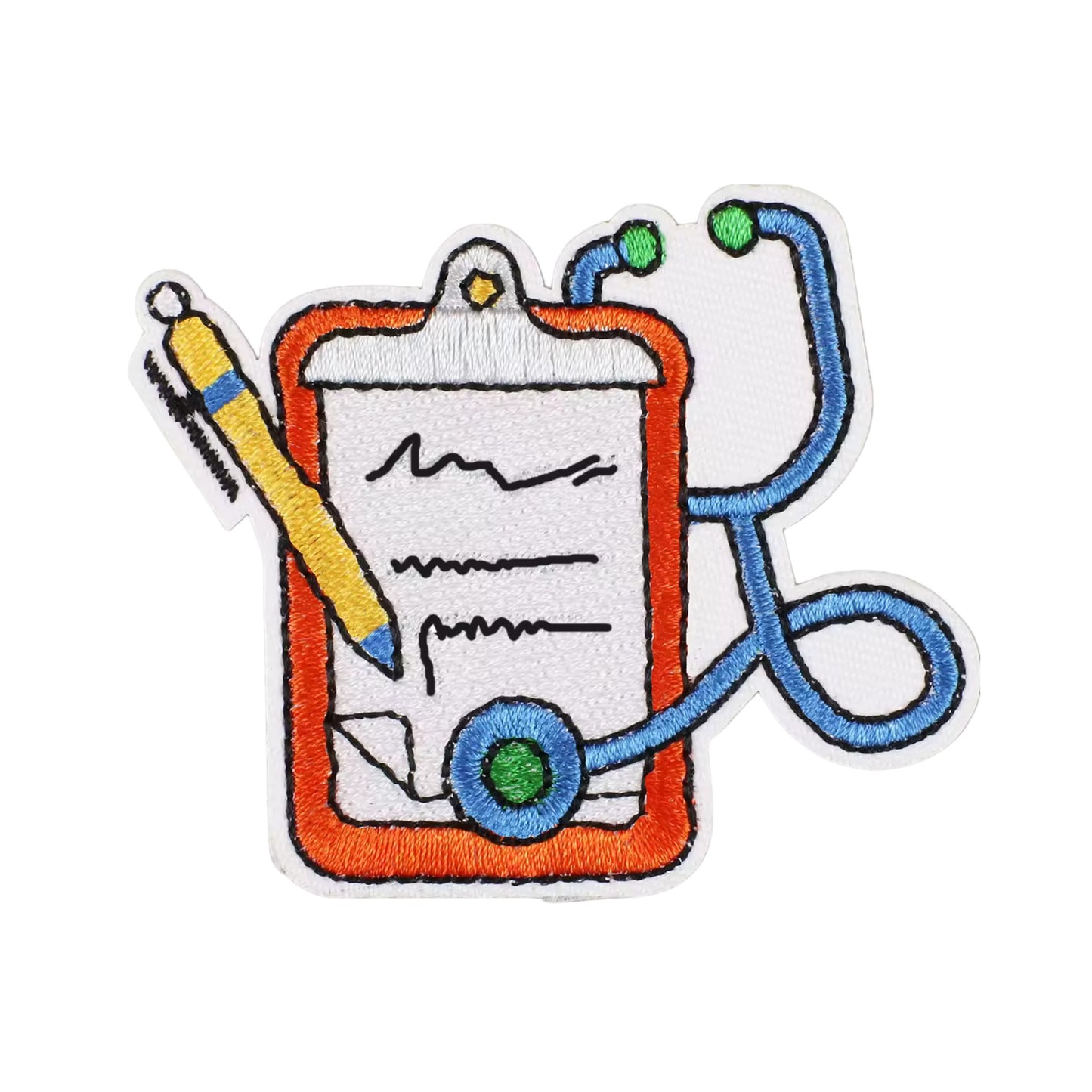 Medical Clipboard Embroidery Patch for Jackets Bags and DIY Craft Projects
