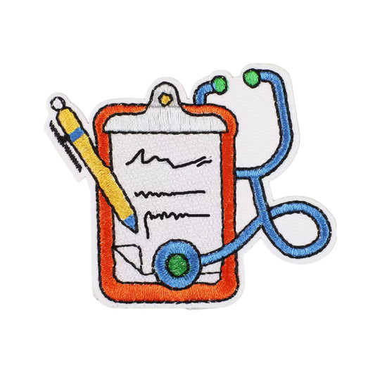 Medical Clipboard Embroidery Patch for Jackets Bags and DIY Craft Projects