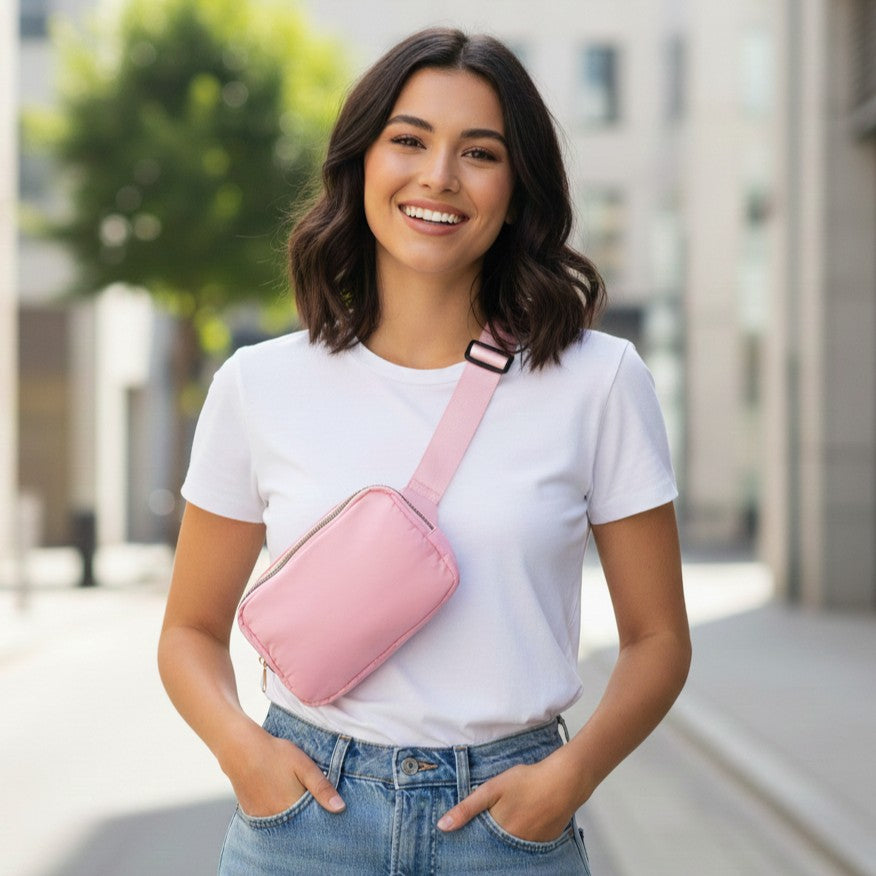 Padded Crossbody Bag & Waist Pouch
