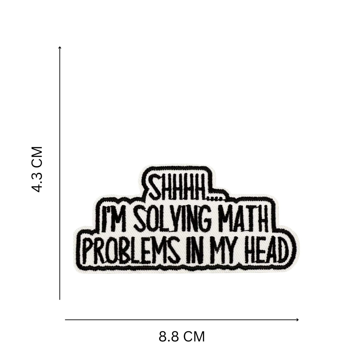 Funny Math Quote Embroidered Iron On Patch for Accessories and Clothing