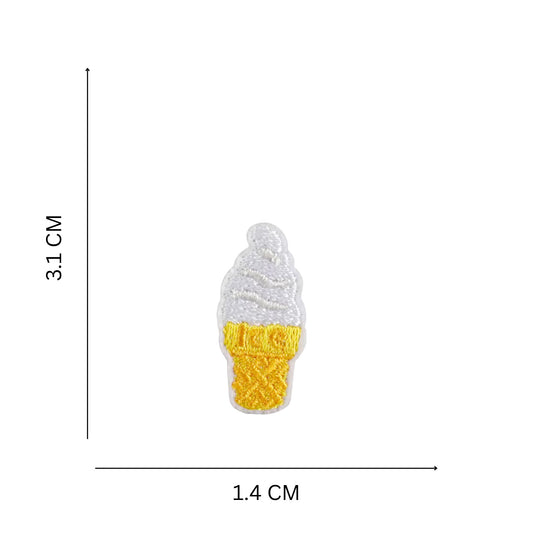 Mini Ice Cream Cone Embroidered Iron On Patch for Bags, Clothes & Accessories