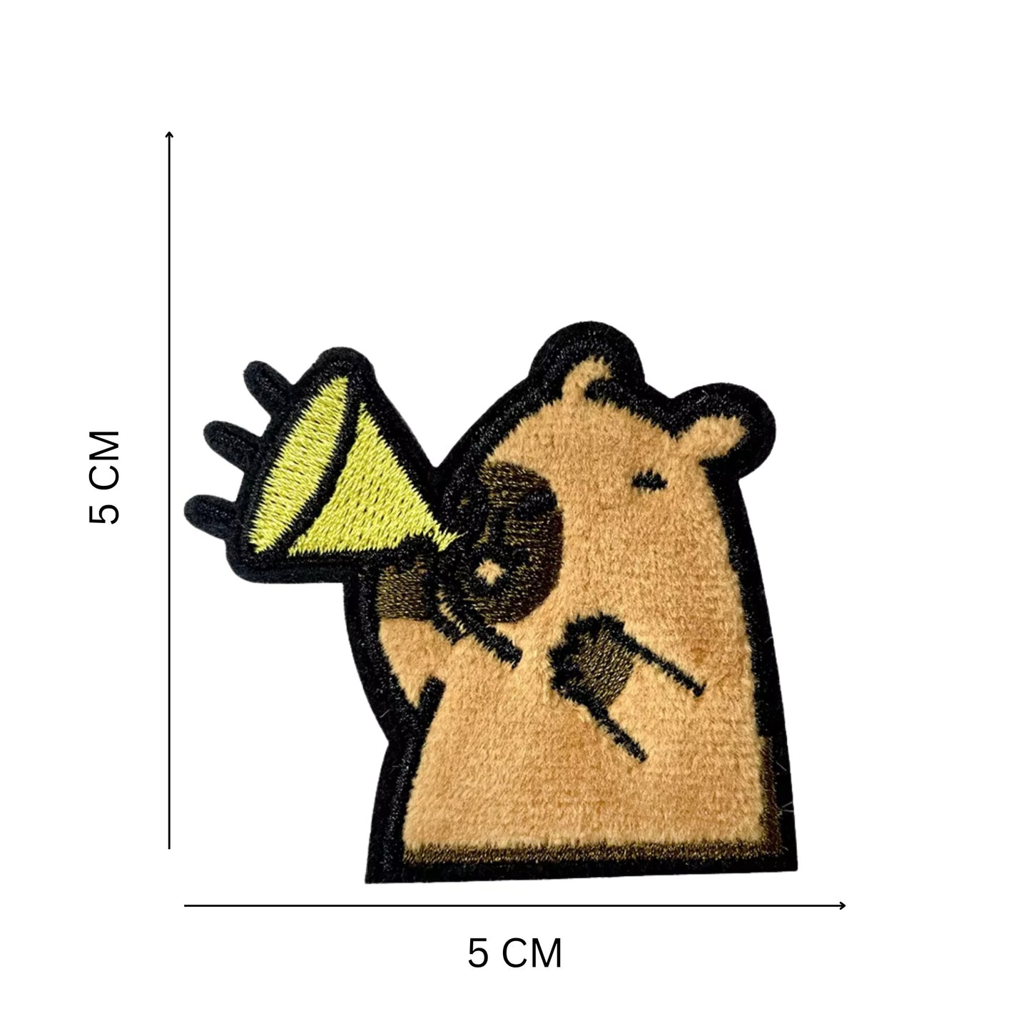 Velvet Texture Capybara Iron-On & Self-Stick Patches – Cute Animal Appliques for T-Shirts, Hoodies & Hats
