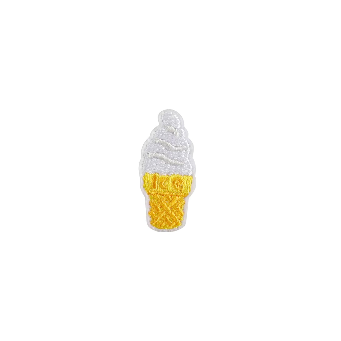 Mini Ice Cream Cone Embroidered Iron On Patch