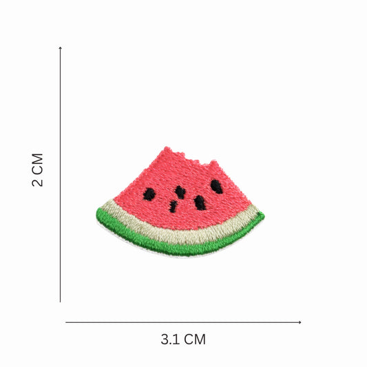 Mini Watermelon Slice Embroidered Iron-On Patch