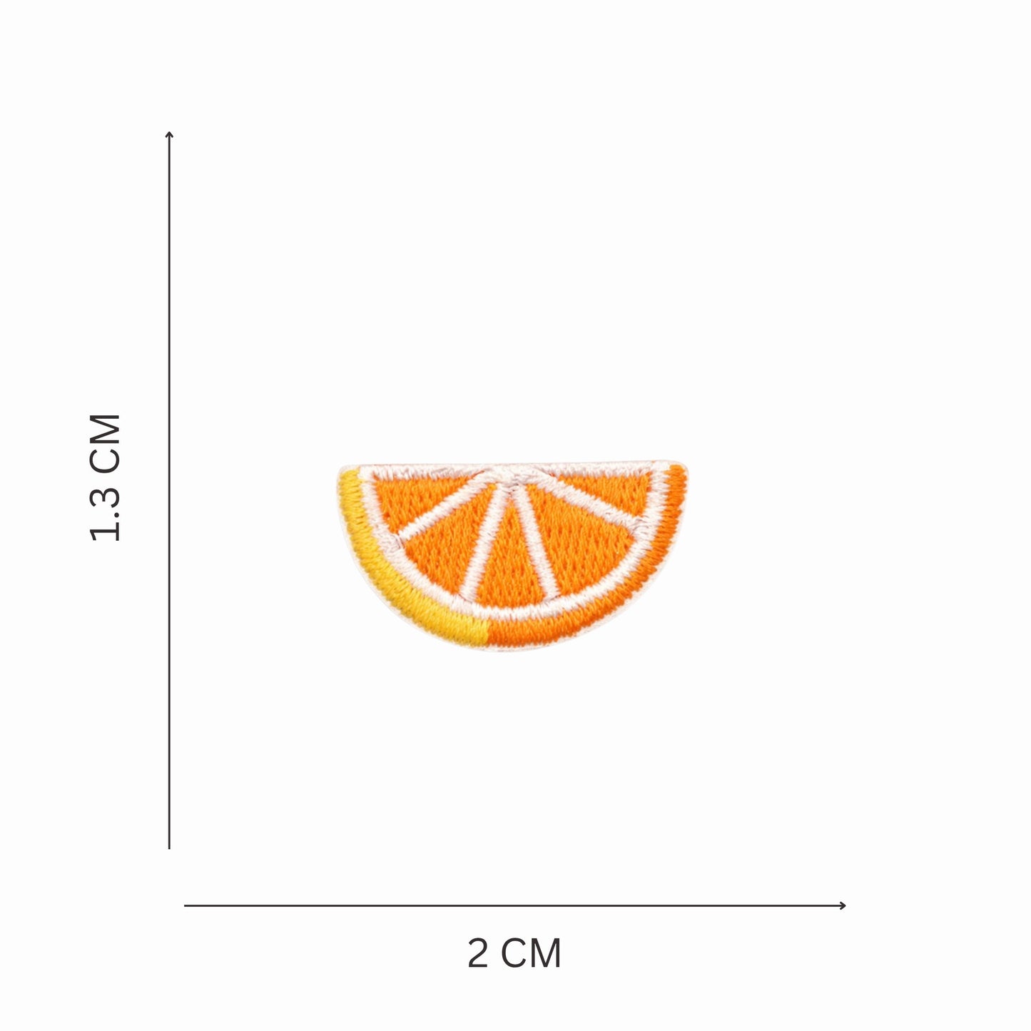 Mini Citrus Orange Slice Embroidered Iron-On Patch