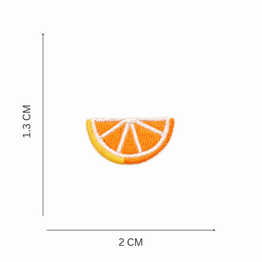 Mini Citrus Orange Slice Embroidered Iron-On Patch
