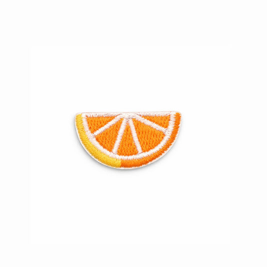 Mini Citrus Orange Slice Embroidered Iron-On Patch