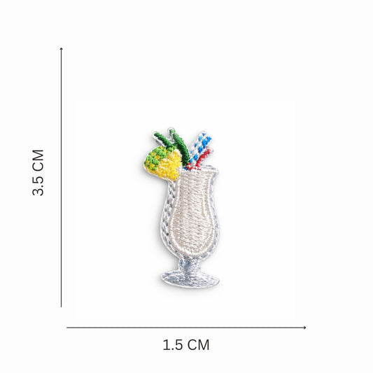 Mini Tropical Mocktail Embroidered Iron-On Patch