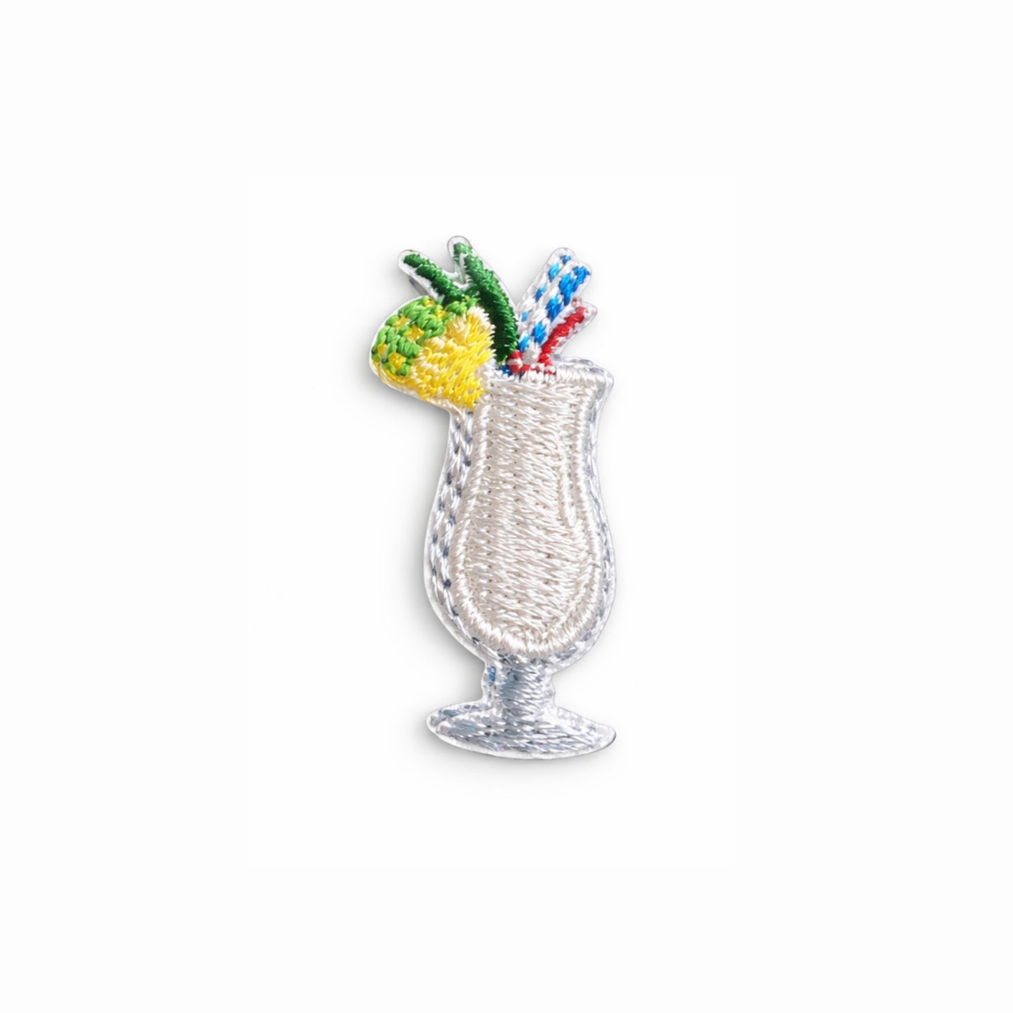 Mini Tropical Mocktail Embroidered Iron-On Patch