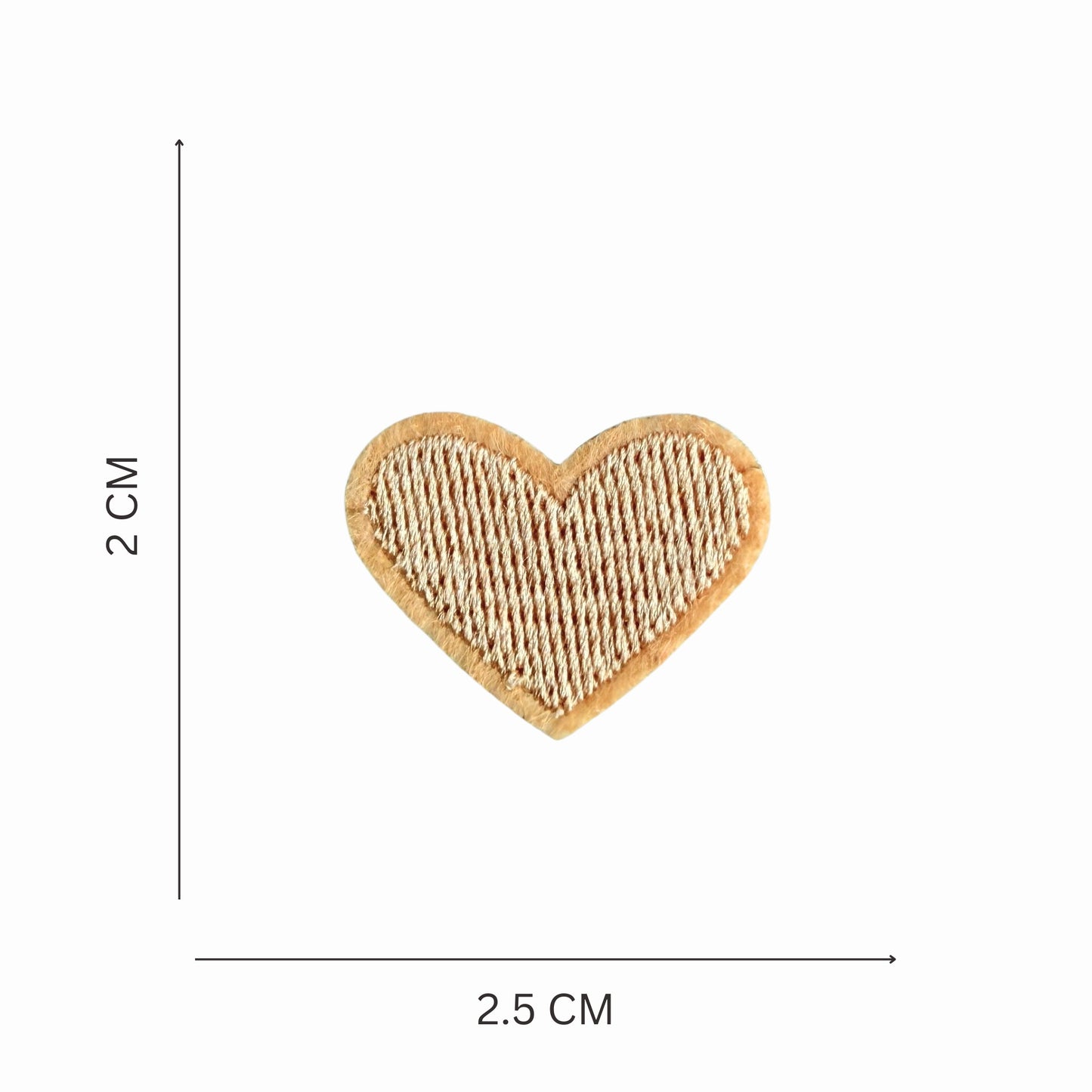 Multicolor Embroidered Heart Iron On Patch - Set of 20