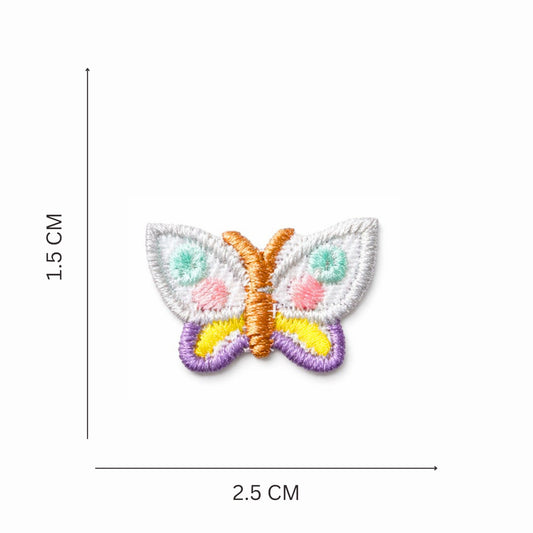 Mini Pastel Butterfly Embroidered Iron-On Patch