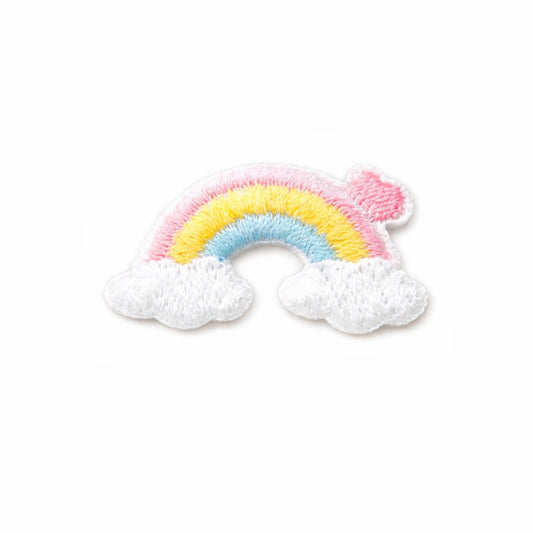 Mini Pastel Rainbow Embroidered Iron-On Patch