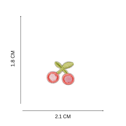 Mini Cherry Iron On Patch Embroidered for Custom Bag Tags & Apparel