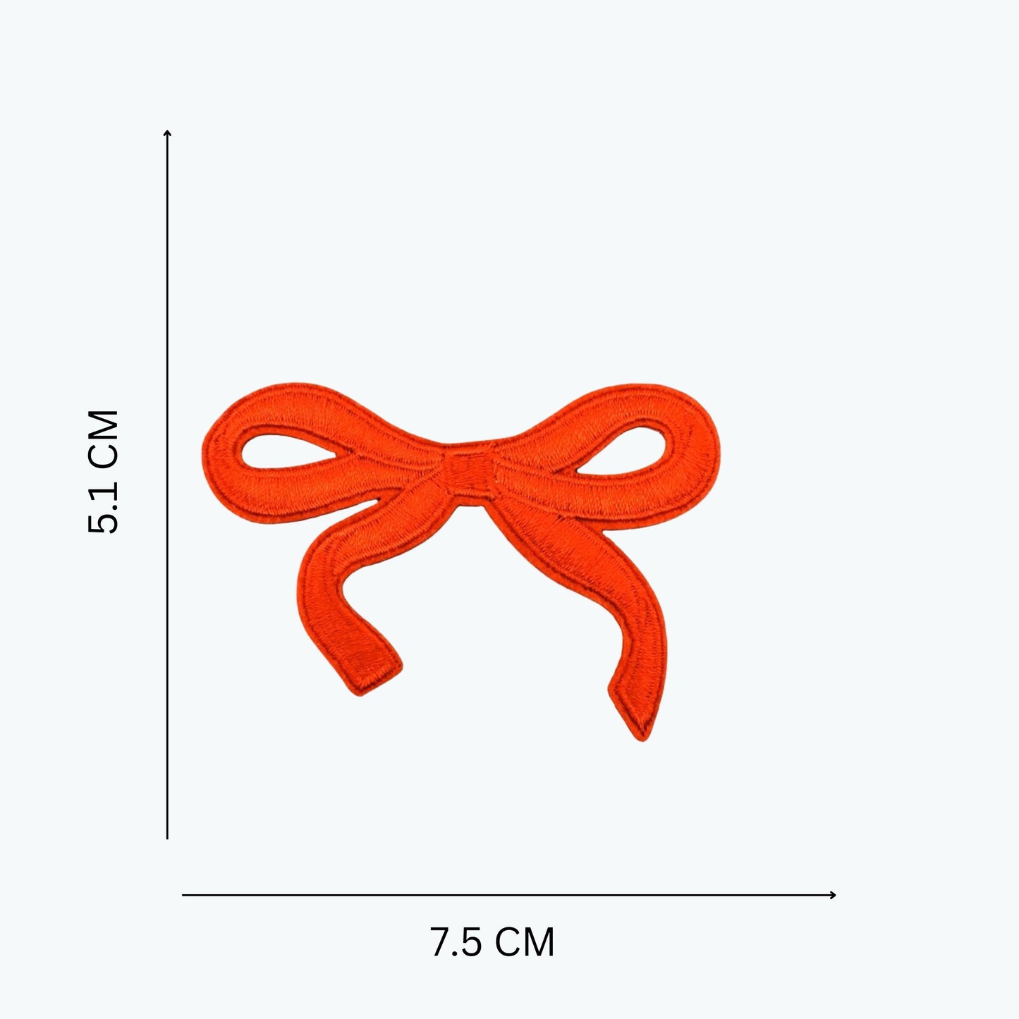 Iron-On Bow Patch  – 7.5cm Embroidered Patch in Multiple Colors
