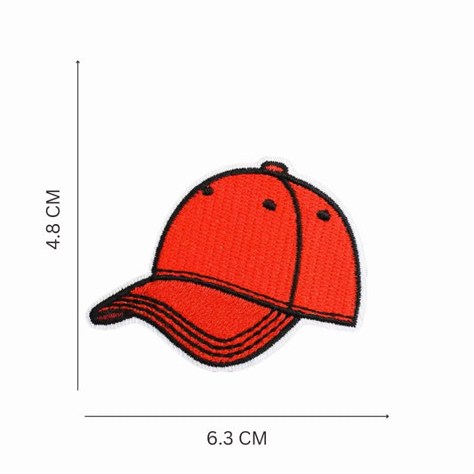 Classic Red Cap Embroidered Iron On Patch