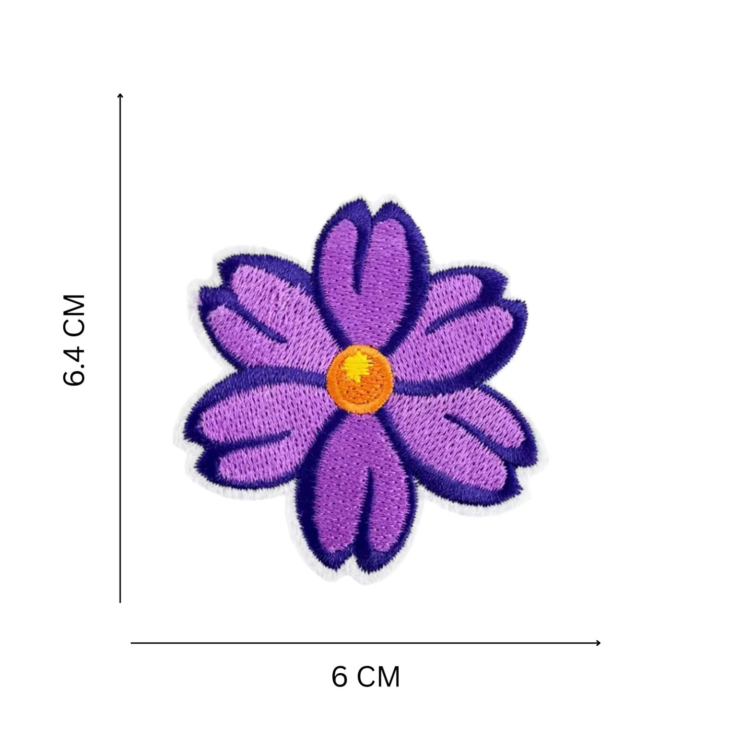 Cute Garden Theme Embroidered Iron On Patches - Set of 5
