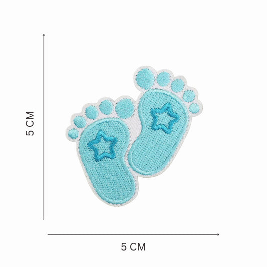 Nursery Dreams Embroidered Iron On Patch Set - Pastel Blue