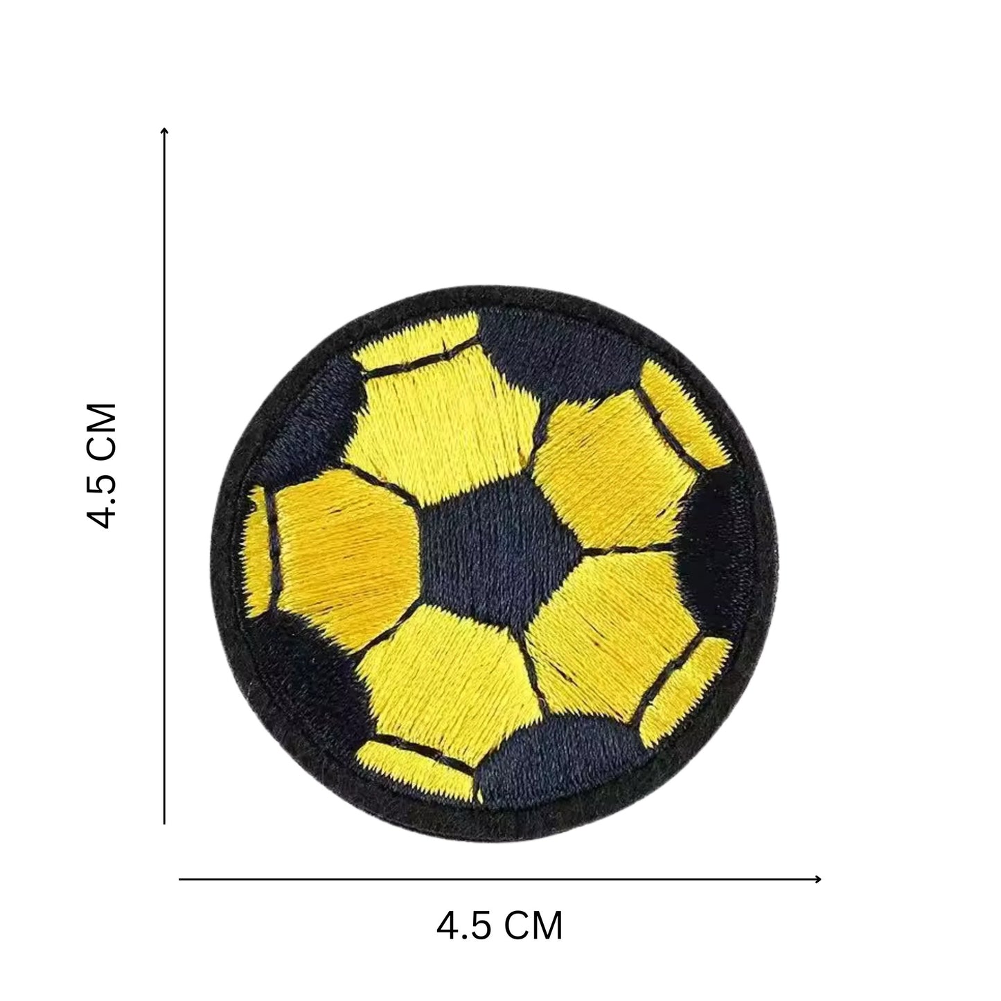Yellow Black Football Iron On Embroidered Patch