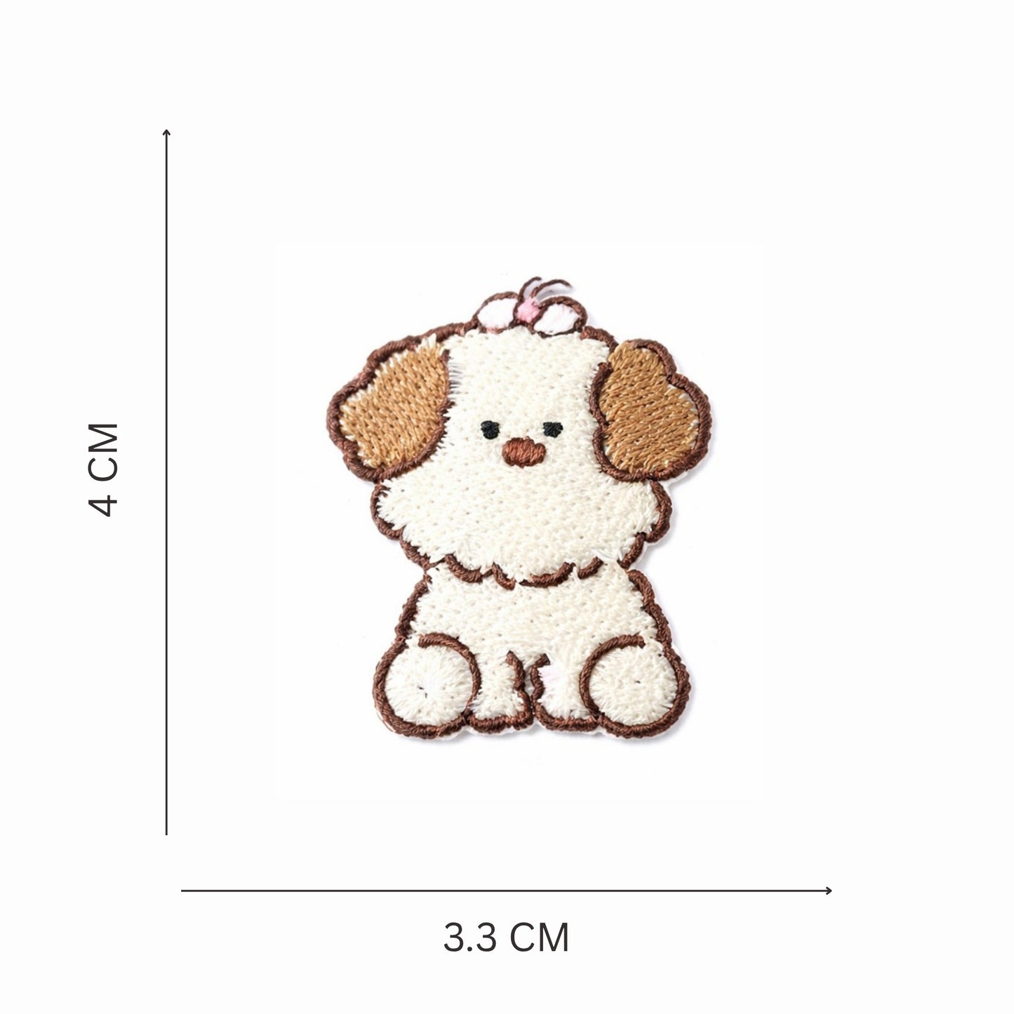 Cute Puppy Coco Embroidered Iron-On Patch