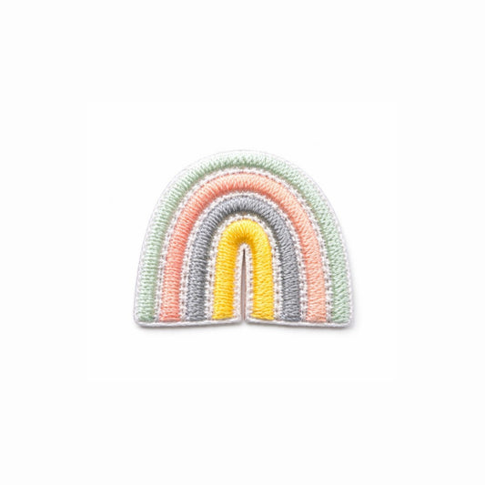 Mini Pastel Rainbow Arch Embroidered Iron-On Patch
