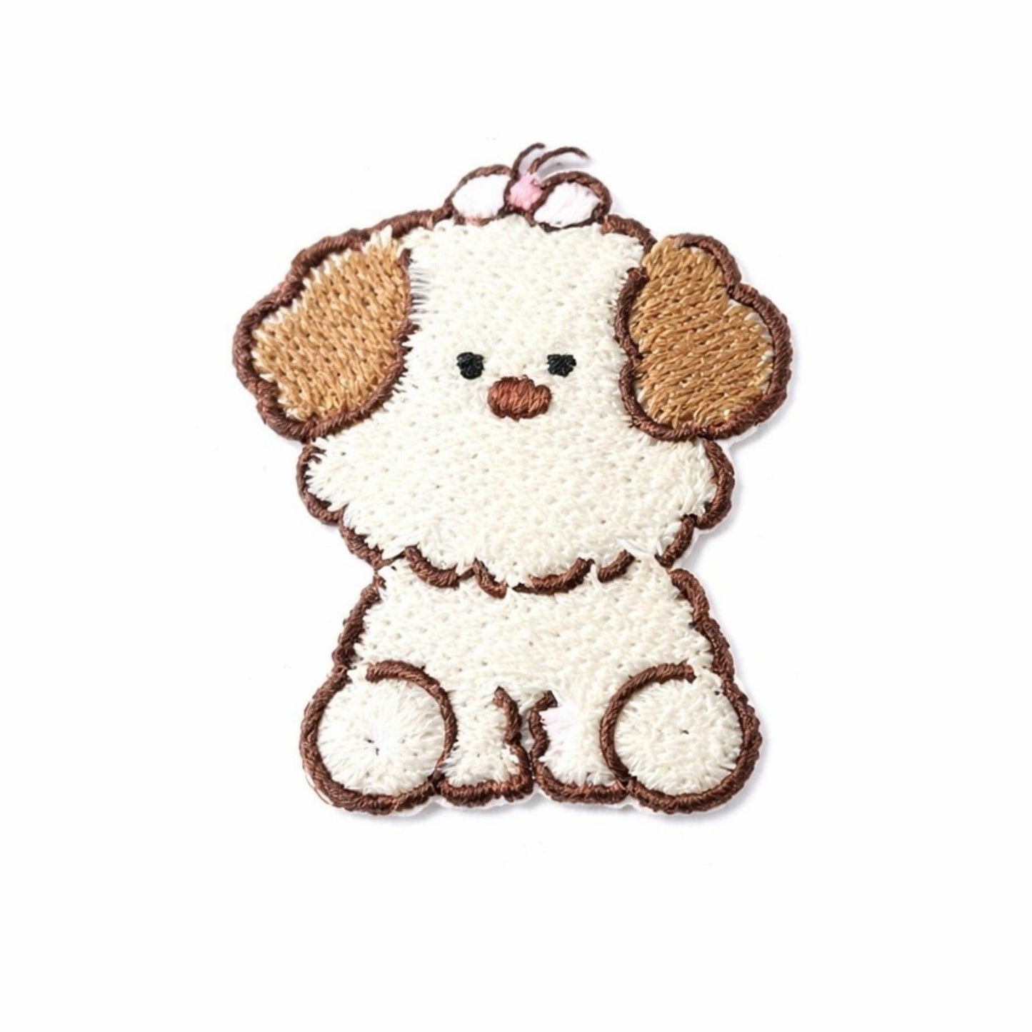 Cute Puppy Coco Embroidered Iron-On Patch