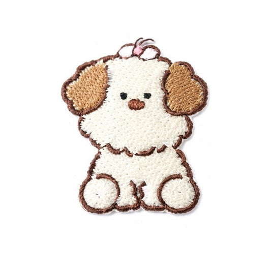 Cute Puppy Coco Embroidered Iron-On Patch
