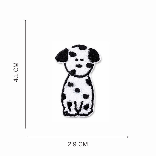 Cute Puppy Oreo Embroidered Iron-On Patch