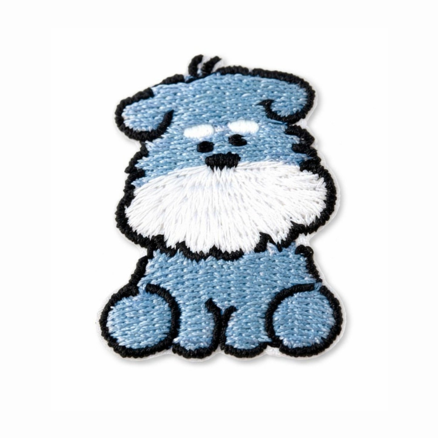 Cute Puppy Blue Embroidered Iron-On Patch