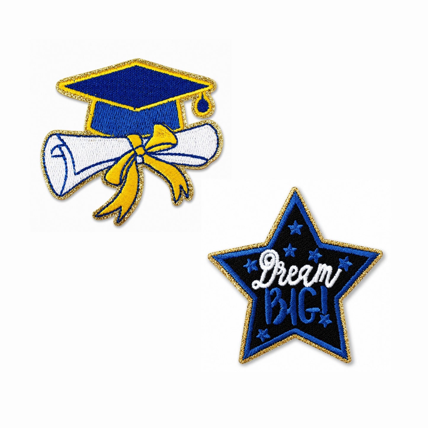 Dream Big Graduation Iron On Patch Set - Blue