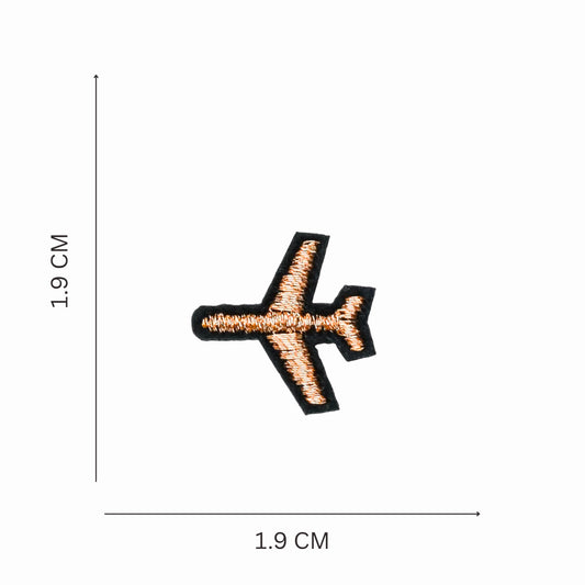 Mini Airplane Embroidered Iron-On Patch