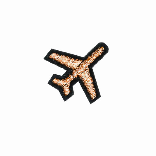Mini Airplane Embroidered Iron-On Patch