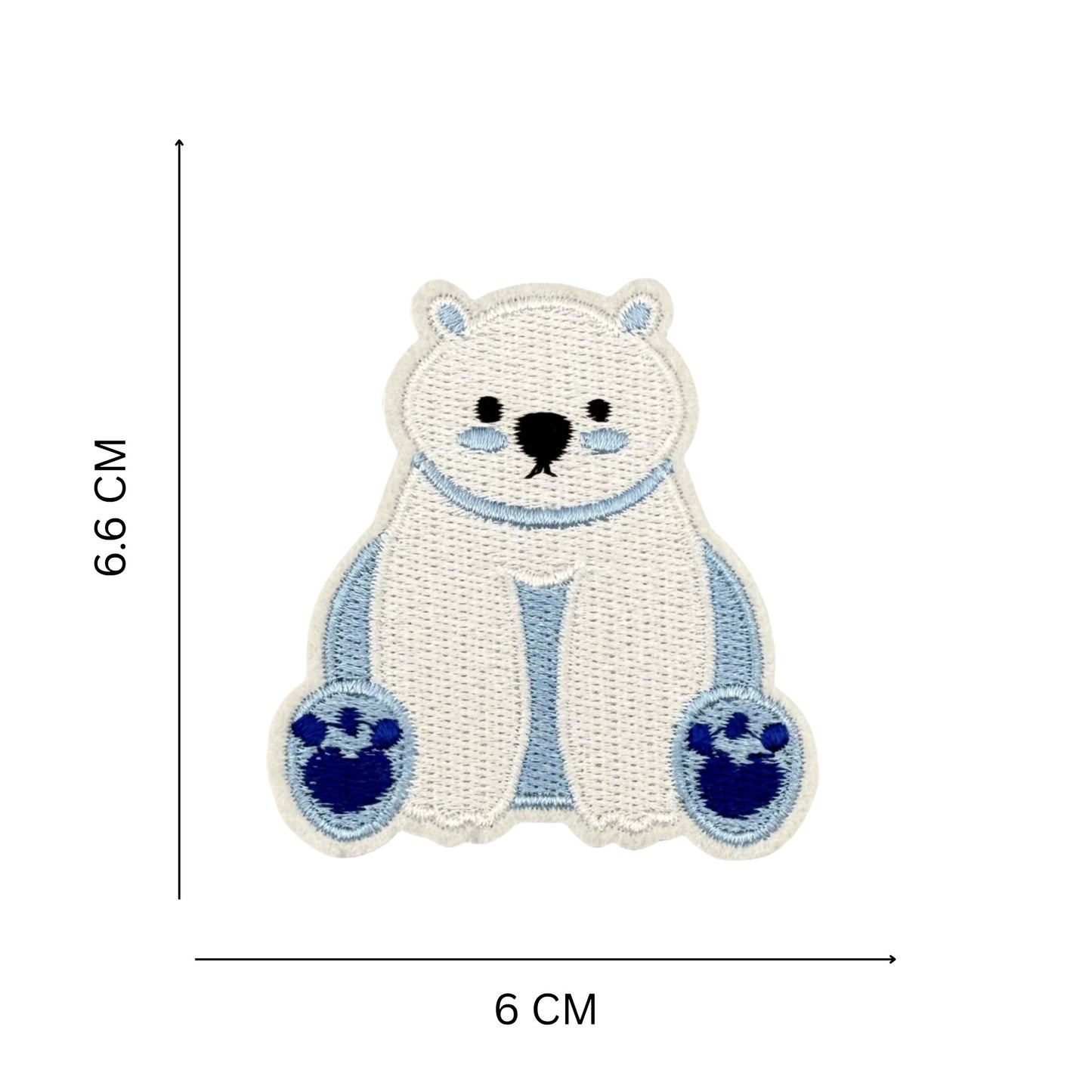 Embroidered Polar Bear Iron-On Patch