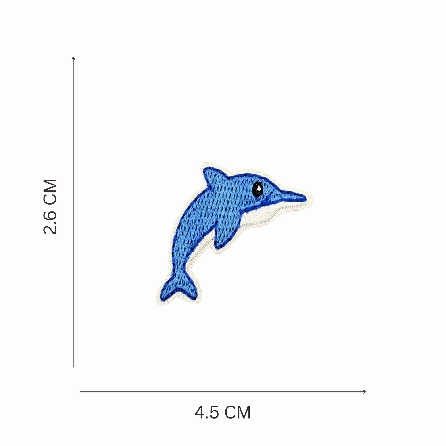 Cute Dolphin Mini Embroidered Iron On Patch
