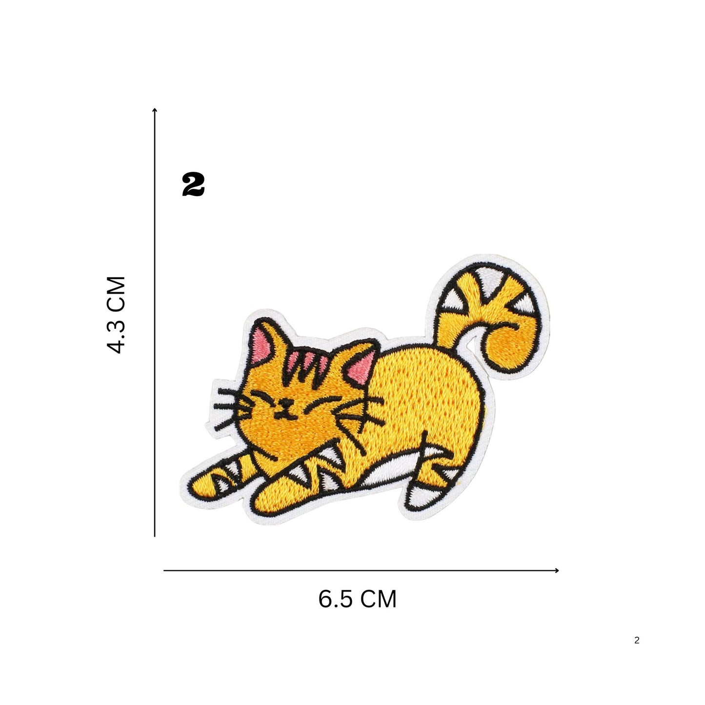 Iron-On Patches - Cute Cat Embroidered for Jackets, Bags & More, 18 Designs