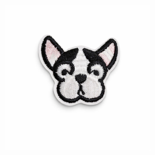 French Bulldog Embroidered Iron-On Patch